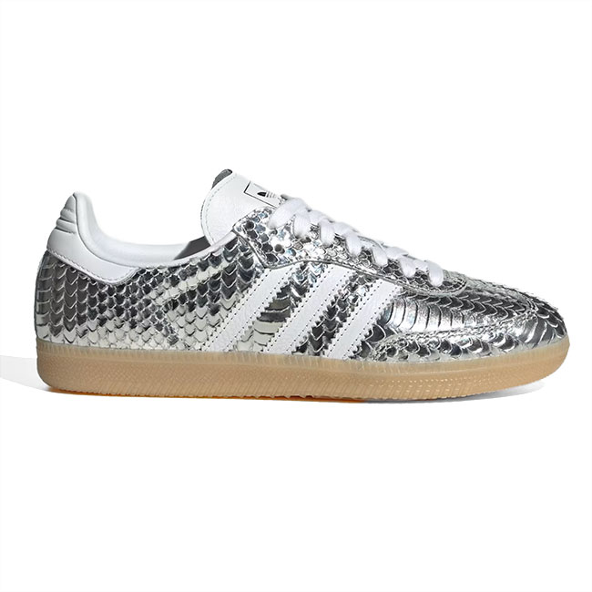 [TIME SALE] adidas originals アディダス オリジナルス メタリック スネークスキン SAMBA OG W サンバ IH9016 ヘビ柄 シルバー 銀 レディース