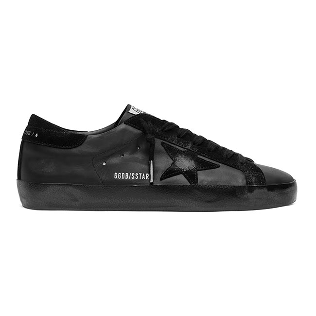 Golden Goose ゴールデングース SUPERSTAR スーパースター レザースニーカー GMF00101.F007991.90100 シューズ 黒 ブラック メンズ