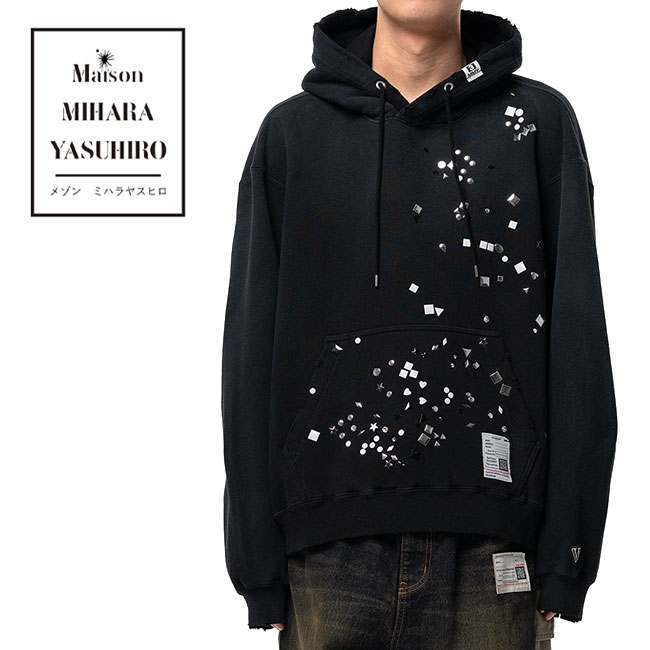 Maison MIHARA YASUHIRO メゾンミハラヤスヒロ エンベリッシュド フーディー スウェットパーカー J16HD741 プルオーバー メンズ