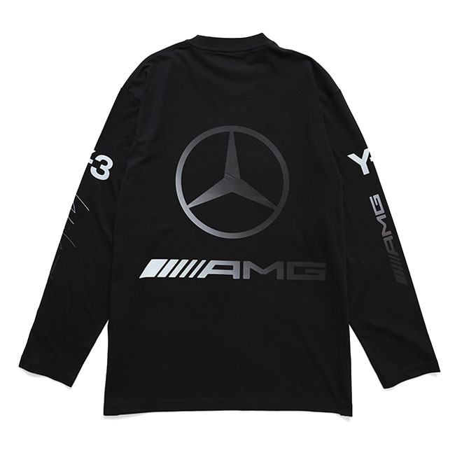 Y-3 x Mercedes-AMG ワイスリー メルセデスベンツ F1 ロゴTシャツ KR2372 ロンT 長袖Tシャツ コラボ メンズ