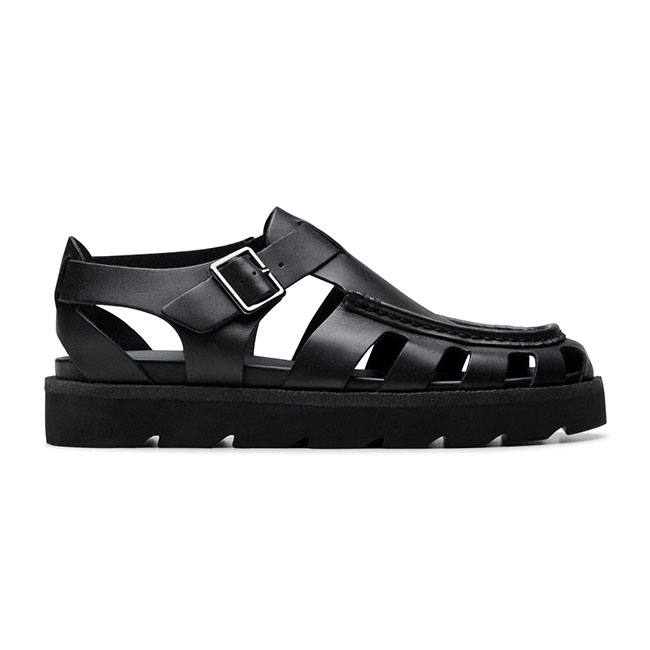 CLARKS クラークス Meare Buckle メアバックル フィッシャーマン サンダル スニーカー 26180755 黒 黒いこと メンズ レディース
