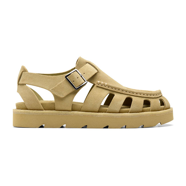 [TIME SALE] CLARKS クラークス Meare Buckle メアバックル フィッシャーマン サンダル スニーカー 26181007 メイプル ベージュ メンズ レディース｜Golden State