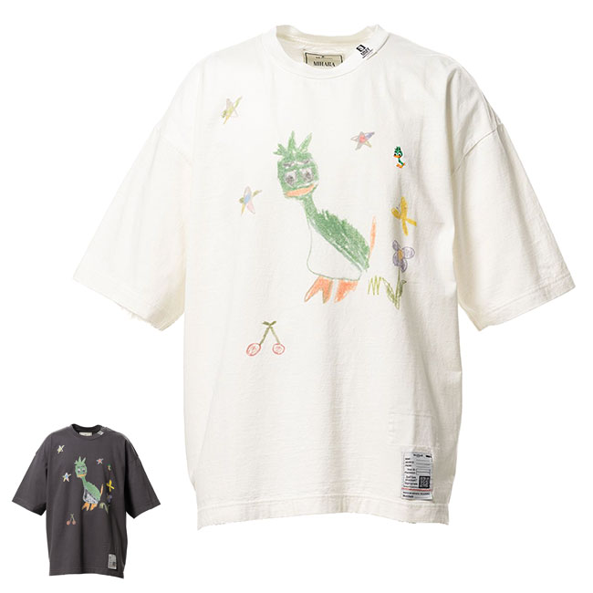 Maison MIHARA YASUHIRO メゾンミハラヤスヒロ Leon Doodle Printed T-shirt レオン 落書きプリント Tシャツ J16TS862 半袖Tシャツ メンズ|Golden State