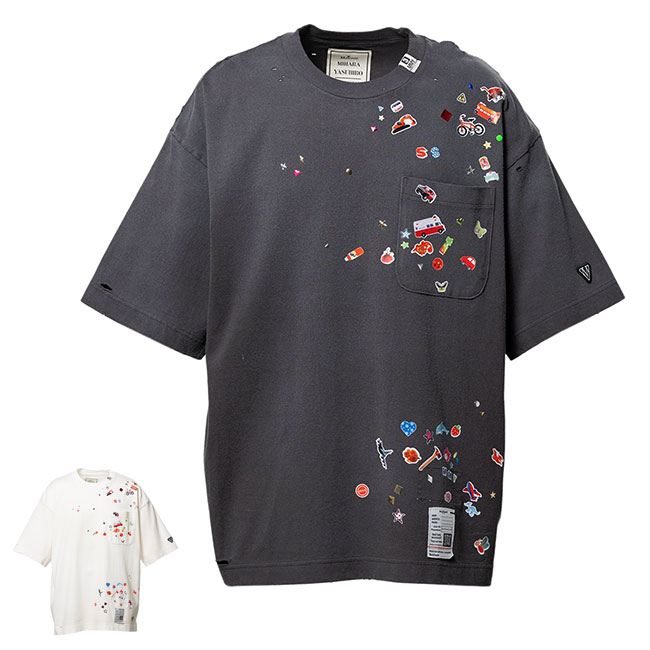 Maison MIHARA YASUHIRO メゾンミハラヤスヒロ Kids Sticker Printed T-shirt キッズステッカー 刷り上げるプルオーバー J16TS821 半袖プルオーバー メンズ