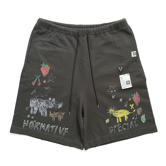 Maison MIHARA YASUHIRO メゾンミハラヤスヒロ Kids Doodle Shorts キッズ 落書き刷り上げる スウェットショーツ J16SP773 遊撃手ズボン下 メンズ