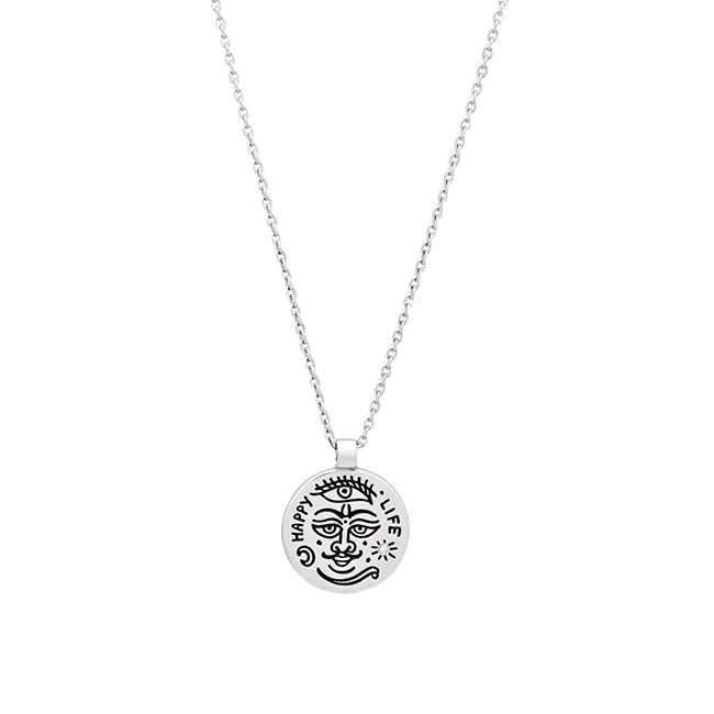 TOMWOOD × Guy Le Tatooer トム白木 ギ・ル・タトゥーア Love In Babylon Pendant 20.5inch シャンデリヤ 首飾り 101628 共同研究 しろがね色 金剛石 メンズ レディース 差し上げ物 差し上げ物 **