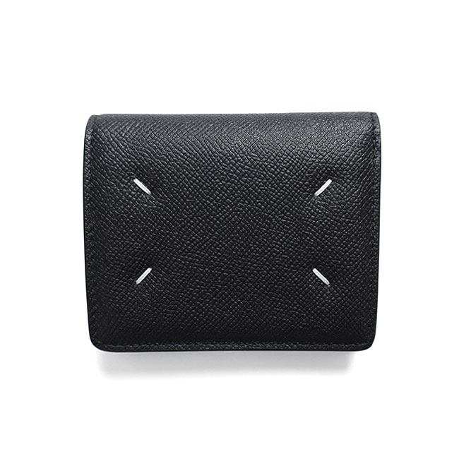 Maison Margiela メゾンマルジェラ グレイニーレザー 2つ折り ウォレット S56UI0140 P4745 T8013 黒 ブラック 財布 ギフト プレゼント **｜Golden State