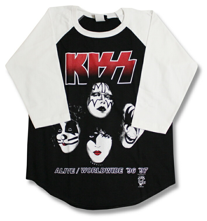 送料無料 非冷凍品同梱不可 KISS ラグランTシャツ - Tシャツ(長袖/七分)