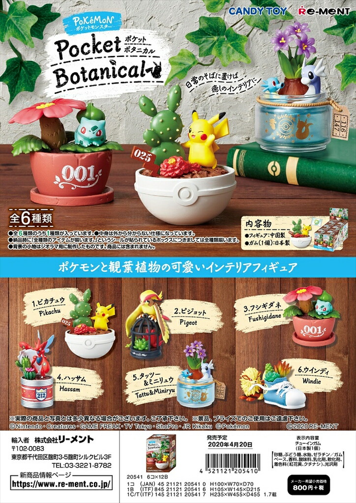 楽天市場 リーメント ポケモン Pocket Botanical 全6種 １bｏｘでダブらず揃います ｇｏｌｄｅｎｄｒｏｐ