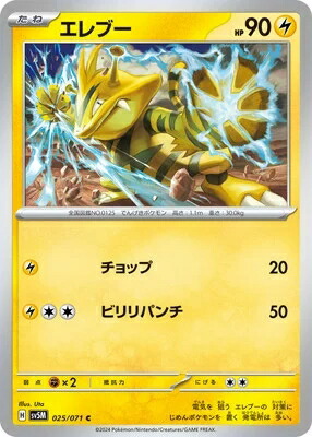 ポケモンカード エレブー FILE No.125 エレブー LV.30(フシギダネマーク入り) [旧裏面] No.125