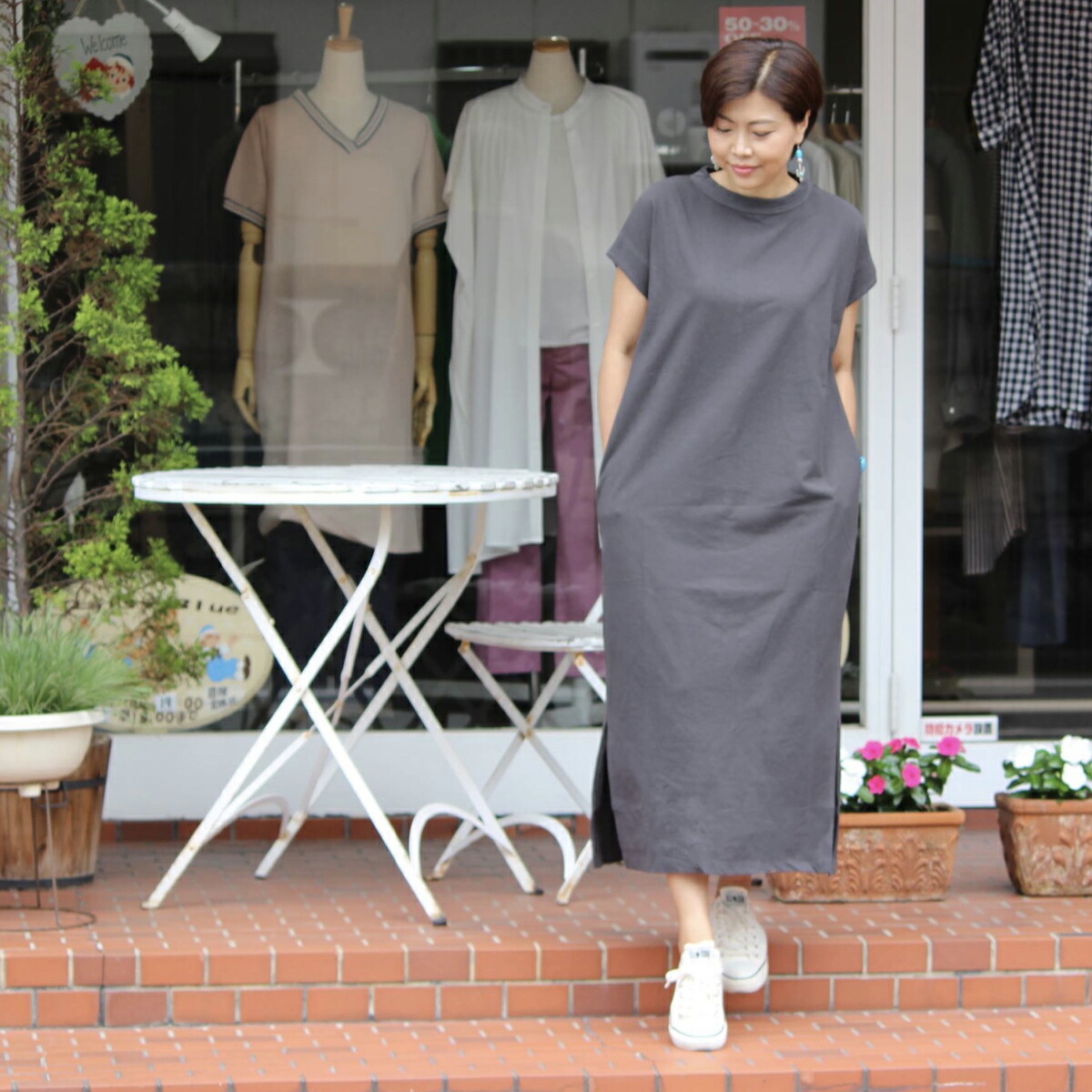 ワンピース 夏 レディース 半袖 新作 ロングワンピース 夏ワンピ クールスラブ ゆるワンピース 体型カバー 着やせ効果 無地 チャコール ブラウン ベージュ ラベンダー ライトグレー ストレッチ素材 きれいめ リゾートワンピ カジュアル 大人 30代 40代 50代 ワンマイル