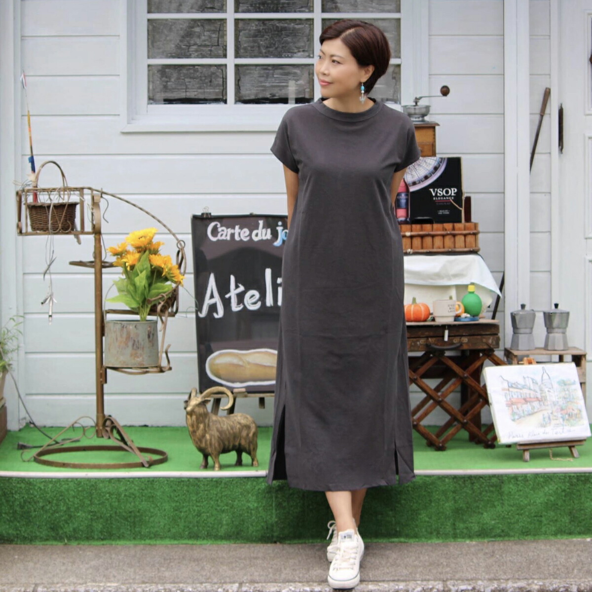 ワンピース 夏 レディース 半袖 新作 ロングワンピース 夏ワンピ クールスラブ ゆるワンピース 体型カバー 着やせ効果 無地 チャコール ブラウン ベージュ ラベンダー ライトグレー ストレッチ素材 きれいめ リゾートワンピ カジュアル 大人 30代 40代 50代 ワンマイル