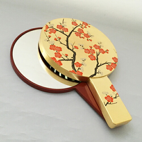 楽天市場 合わせ鏡 梅 金銀箔工芸品 漆器 ギフト包装 のし 対応 手鏡 ミラー 内祝い 引き出物 贈り物 記念品 プレゼント 出産祝い 結婚祝い 新築祝い 敬老の日 母の日 父の日 海外ギフト 金箔屋さくだ