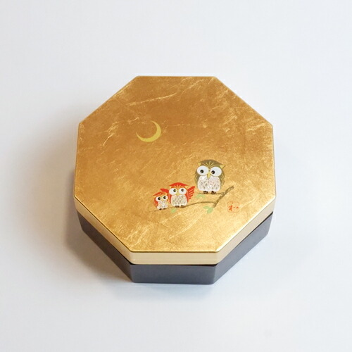楽天市場】【金箔屋さくだ】蛤小箱「ふくろう」 金沢箔工芸品 漆器