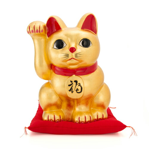 金箔 置物 招財金猫 １０号 ギフトラッピング無料 のし対応 千客万来 ねこ 工芸品 さくだ 金箔 記念品 プレゼント ギフト｜金箔屋さくだ 78,650円