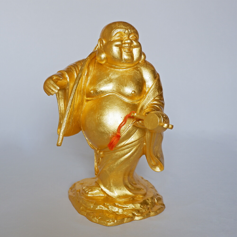 【お問合せ商いもの】 金箔 飾りつけ 微笑み受け答え布袋 金属元素製