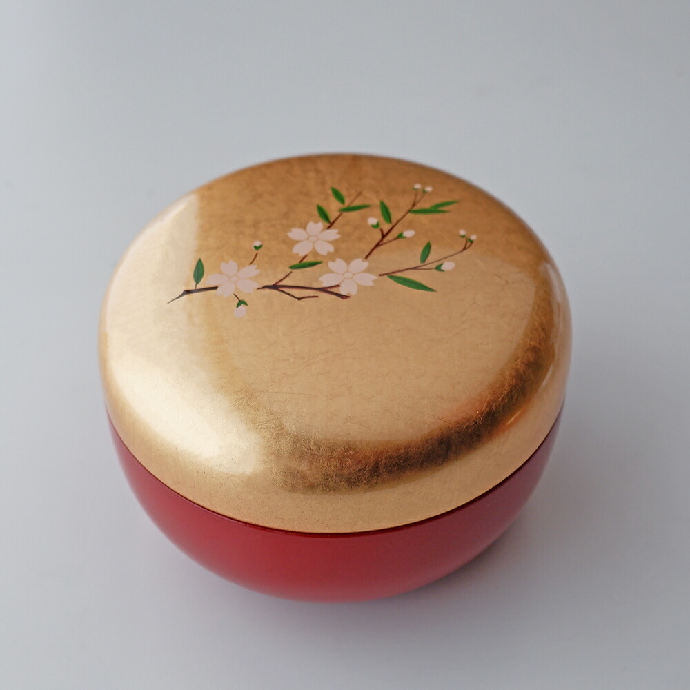 楽天市場】梅型二段重 「春秋の詩」金銀箔工芸品 漆器 お菓子入れ