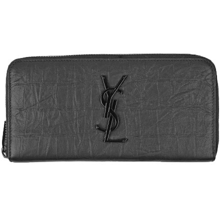 ラウンドファスナー長財布 中古 Laurent パリ パリ サンローラン Ysl ブラック ゴールドプラザ店 Font ラウンドファスナー長財布 レザー Paris Saint あす楽 Font Color Dc143c 送料無料 Size 3 Ysl メンズ財布