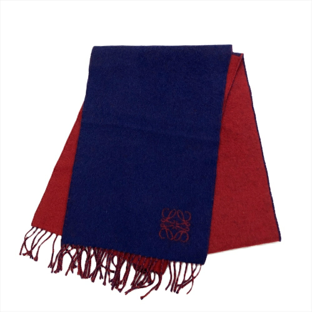 さらに10%オフ　ロエベ LOEWE ウール+カシミヤ バイカラー マフラー ロエベ】バイカラー スカーフ (ウール&カシミヤ) (LOEWE/マフラー