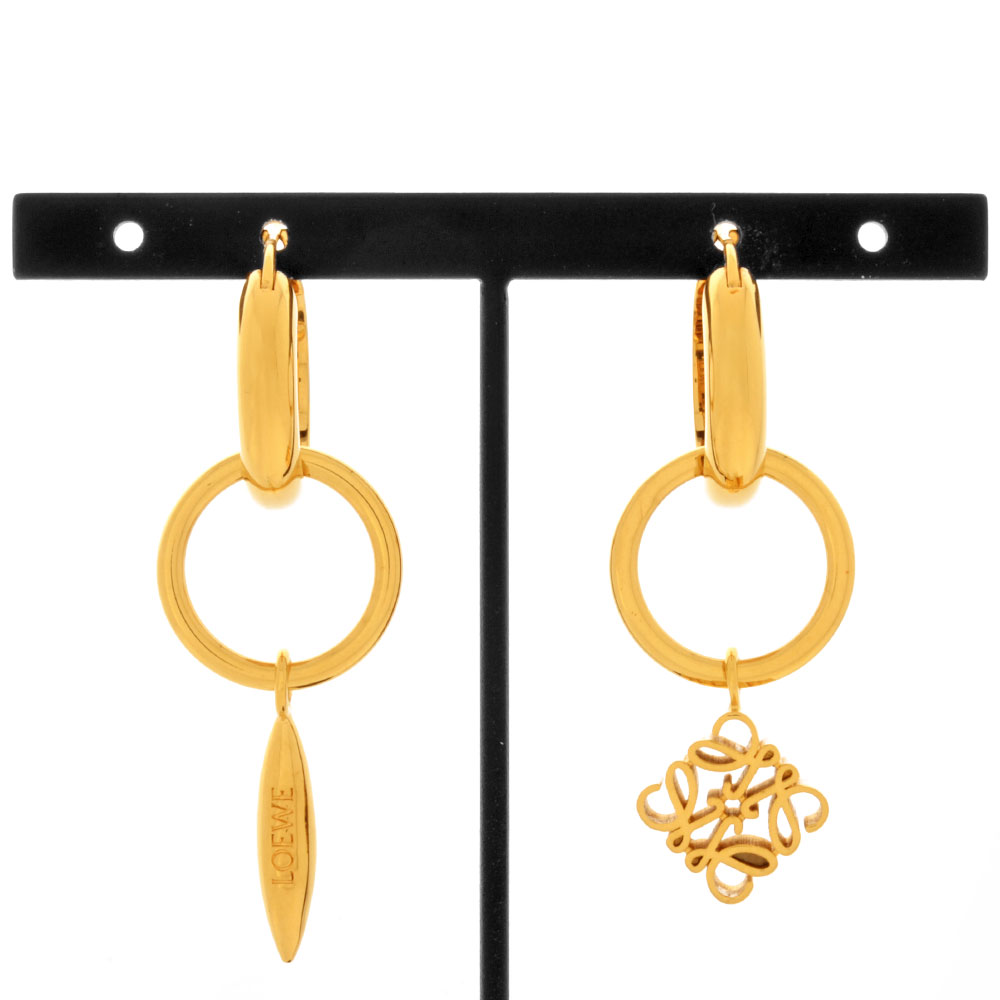 ロエベ ピアス アナグラム ゴールド ロゴ フープ アクセサリー プレゼント LOEWE ロエベ ピアス ANAGRAM PEBBLE アナグラム ペブル
