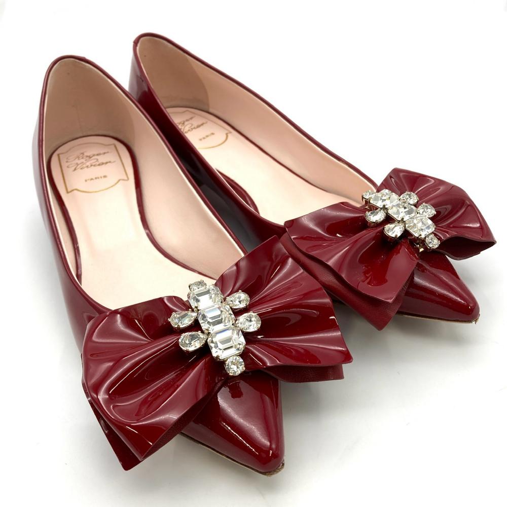 【新品・未使用品】ロジェヴィヴィエ Roger Vivier パンプス　ビジュー ブラック Woman ヴィヴ イン ザ シティ レザー パンプス