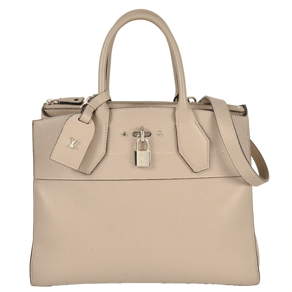 ルイヴィトン LOUIS VUITTON シティスティーマー MM ハンドバック 2WAY なめし革 M53017 ガレ FO2157 ベージュ レディース【中古】