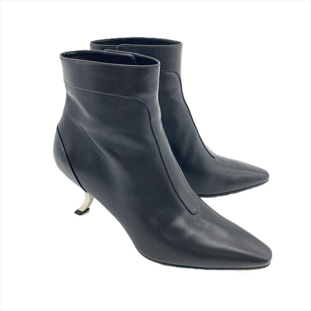 ロジェヴィヴィエ ROGERVIVIER ブーツ レザー ブラック ヴィルギュル レディース【中古】｜ゴールドプラザ店