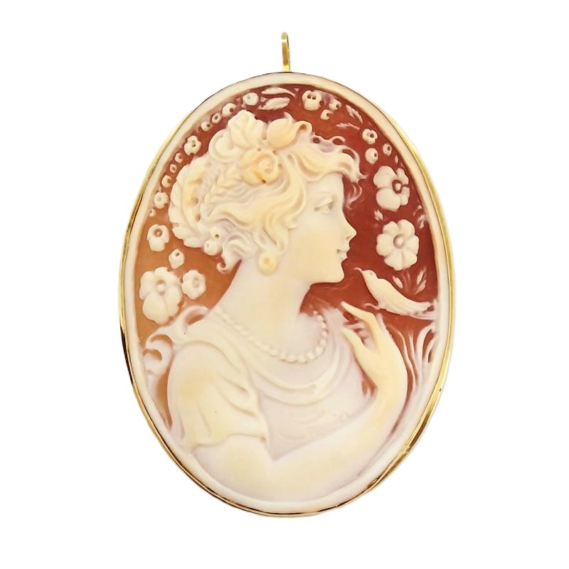 楽天市場】ジョバンニ トゥルコ 女性像 シェルカメオ ブローチ