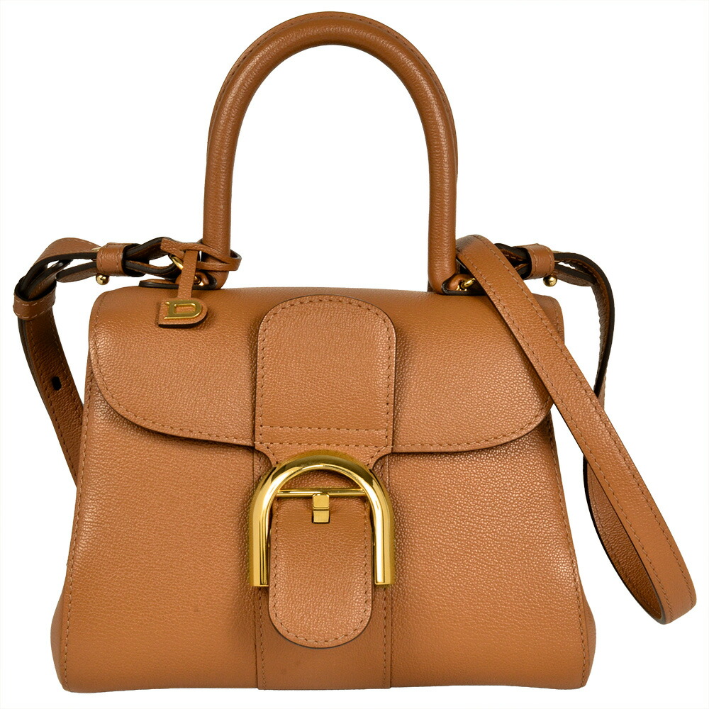 【未使用に近い】デルヴォー ブリヨンPM ロデオカーフ ハンドバッグ グレー デルボー/ハンドバッグ/ブリヨンPM/デューン（ベージュ）/ロデオ