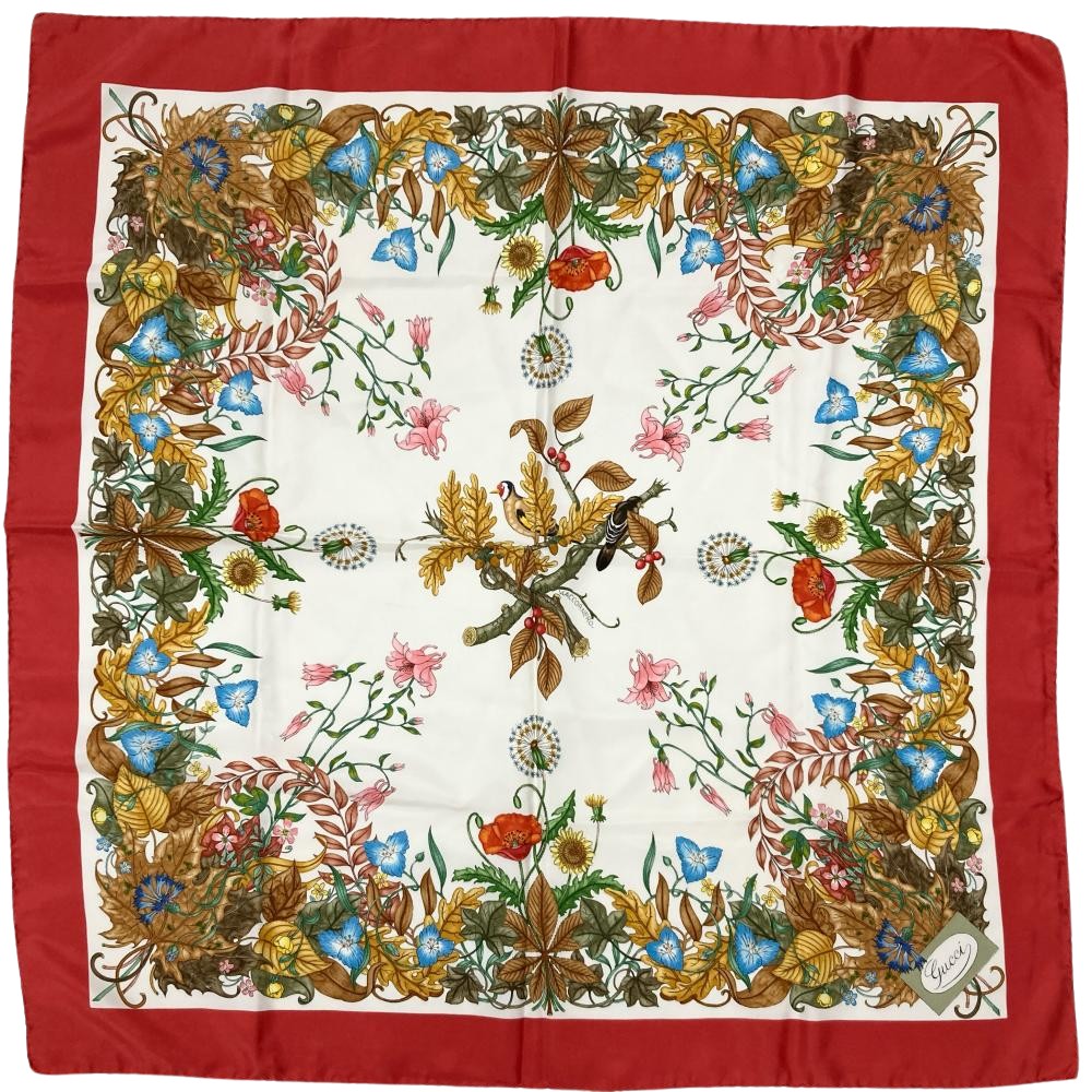 ★GUCCI スカーフ ホースビット柄 シルク　ヴィンテージ グッチ イタリア製 楽天市場】GUCCI グッチ シルク100％ ホースビット柄 スカーフ ブルー