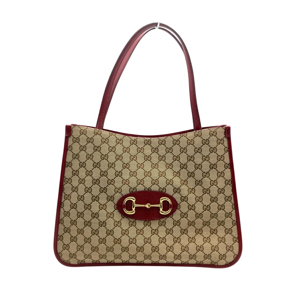 グッチ GUCCI ホースビット トートバッグ GGキャンバス レザー 623694 ベージュ レディース【中古】|ゴールドプラザ店