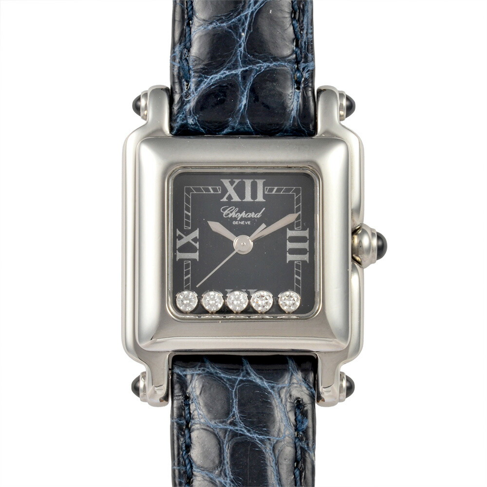 ショパール Chopard 27/8892-23 心うれしい運動競技 真四角 ウオッチ 石英 青碧文字記号盤 5P金剛石【中古】