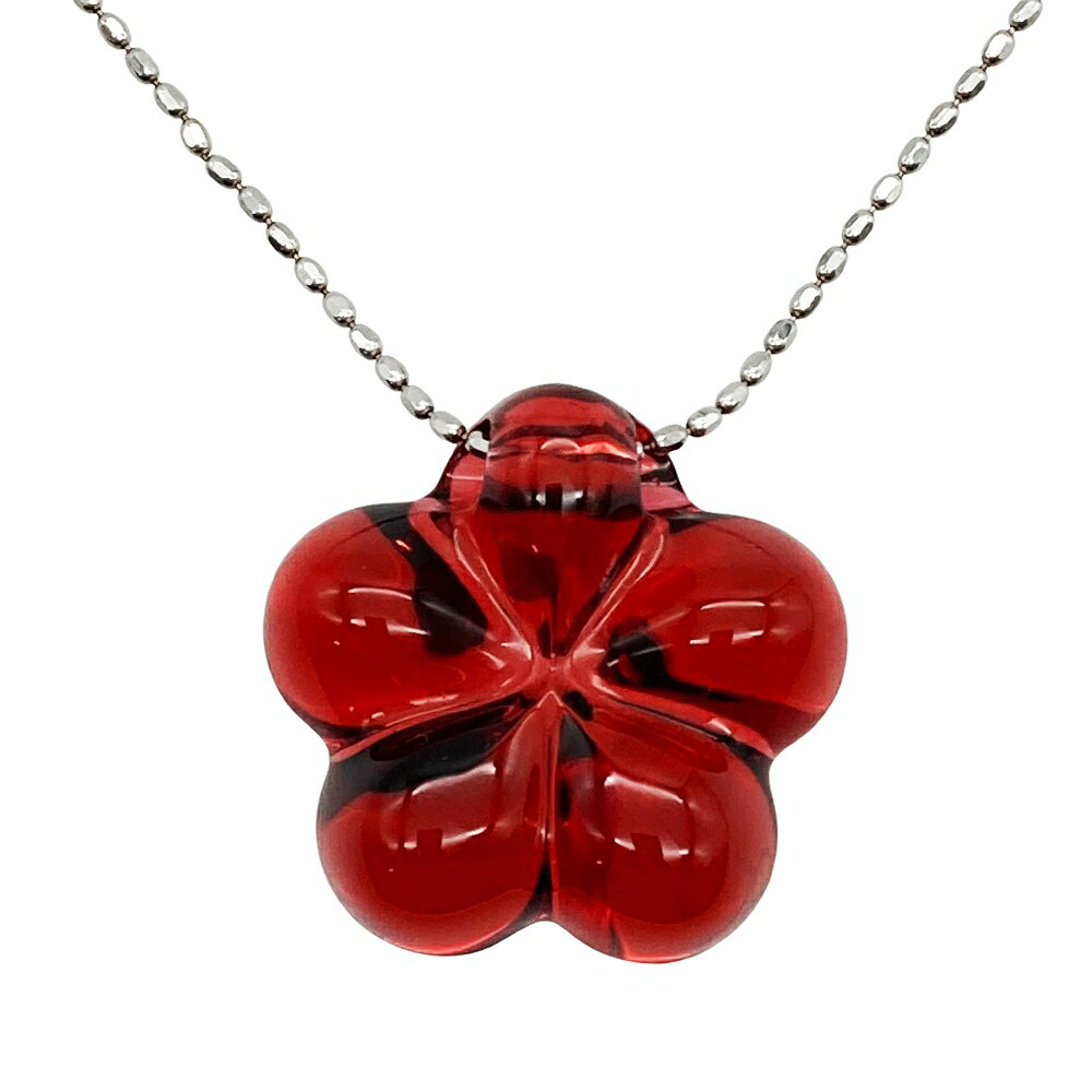 DOM バカラ ネックレス オルテンシア レッド DOM様専用 バカラ ネックレス オルテンシア レッド - メルカリ