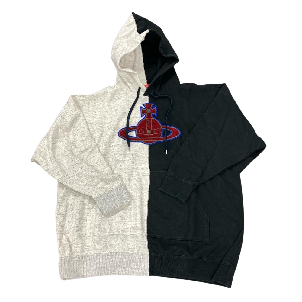 ヴィヴィアンウエストウッド Vivienne Westwood オーブ パーカー 白いこと ビッグ影ぼうし 赤いこと付け札 黒いこと バイ色合い レディース【中古】