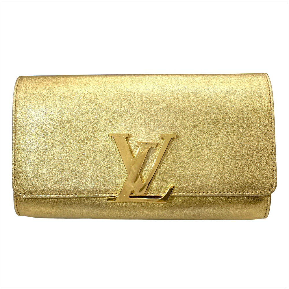 ルイヴィトン LOUIS VUITTON ポシェット・ルイーズEW クラッチペダル御徒面子 M94334 ゴールド ゴールド金具 TR1123 レディース【中古】