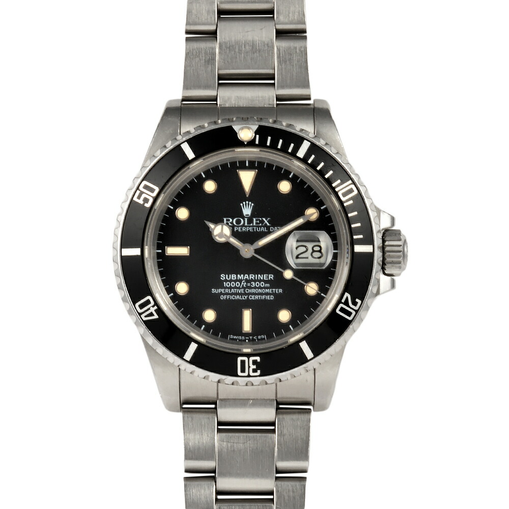 ロレックス ROLEX 16800 サブマリーナ デイト 7桁 94番台 腕時計 自動巻 ブラック文字盤 メンズ【中古】｜ゴールドプラザ店