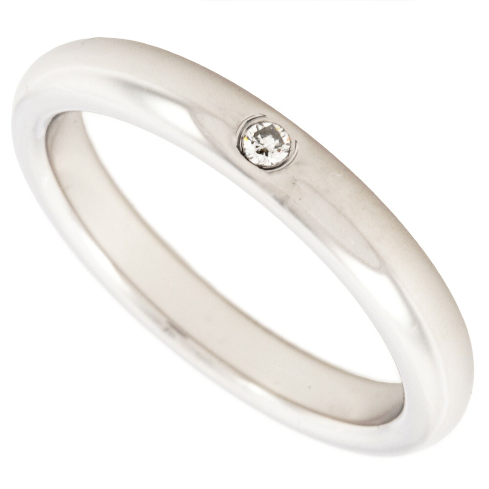 ティファニー Tiffany&Co. スタッキング バンドリング リング 指輪 ダイヤモンド 約7.5号 Pt950 5.0g【中古】｜ゴールドプラザ店