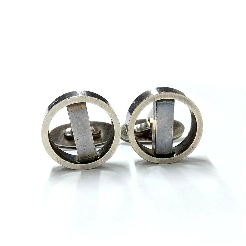 ジョージジェンセン Georg Jensen ラウンド 91 カフスリンク カフリンクス SV925 15.4g【中古】