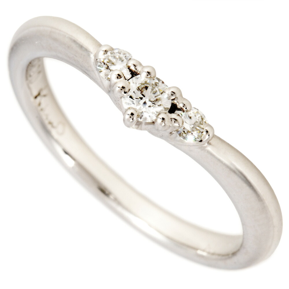 ケイウノ K.UNO リング 指輪 ダイヤモンド 0.12ct 約6号 Pt900 2.9g プラチナ レディース【中古】|ゴールドプラザ店