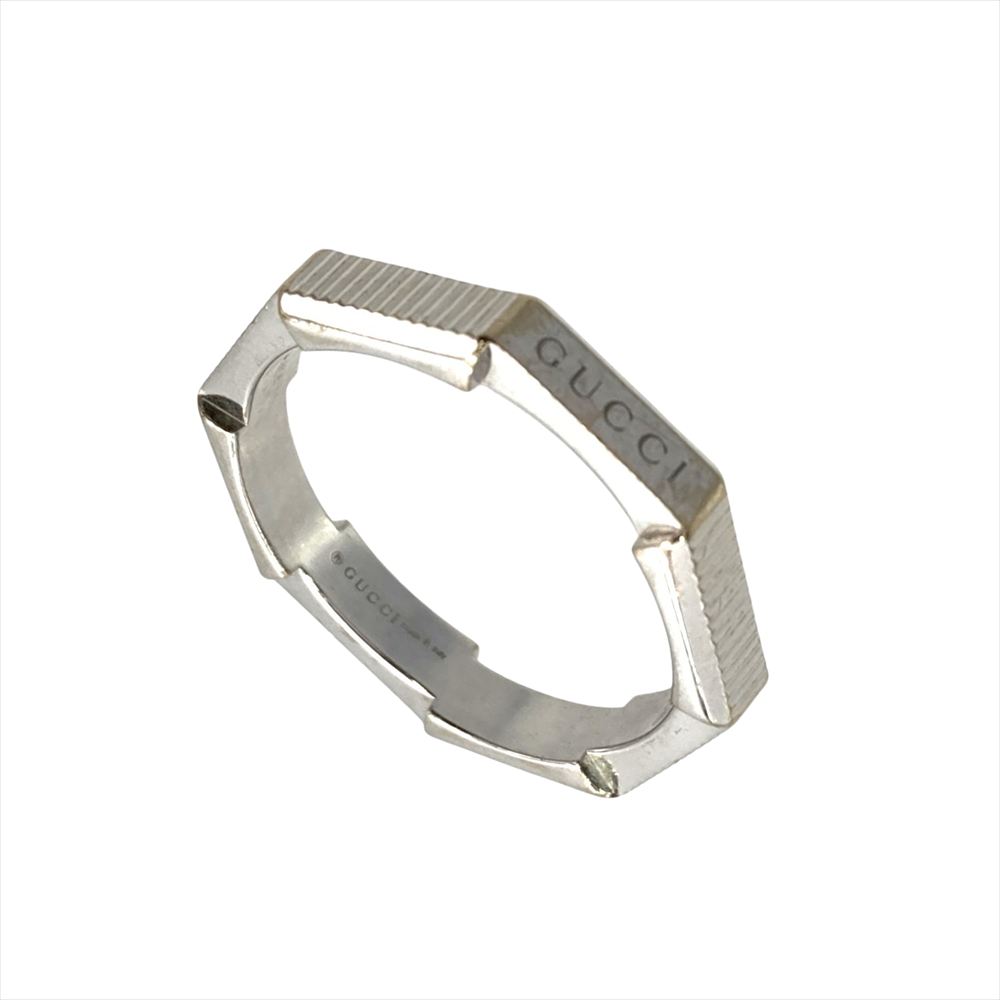 グッチ GUCCI リンクトゥラブ 輪っか 指環 #18 K18WG 5.5g メンズ【中古】
