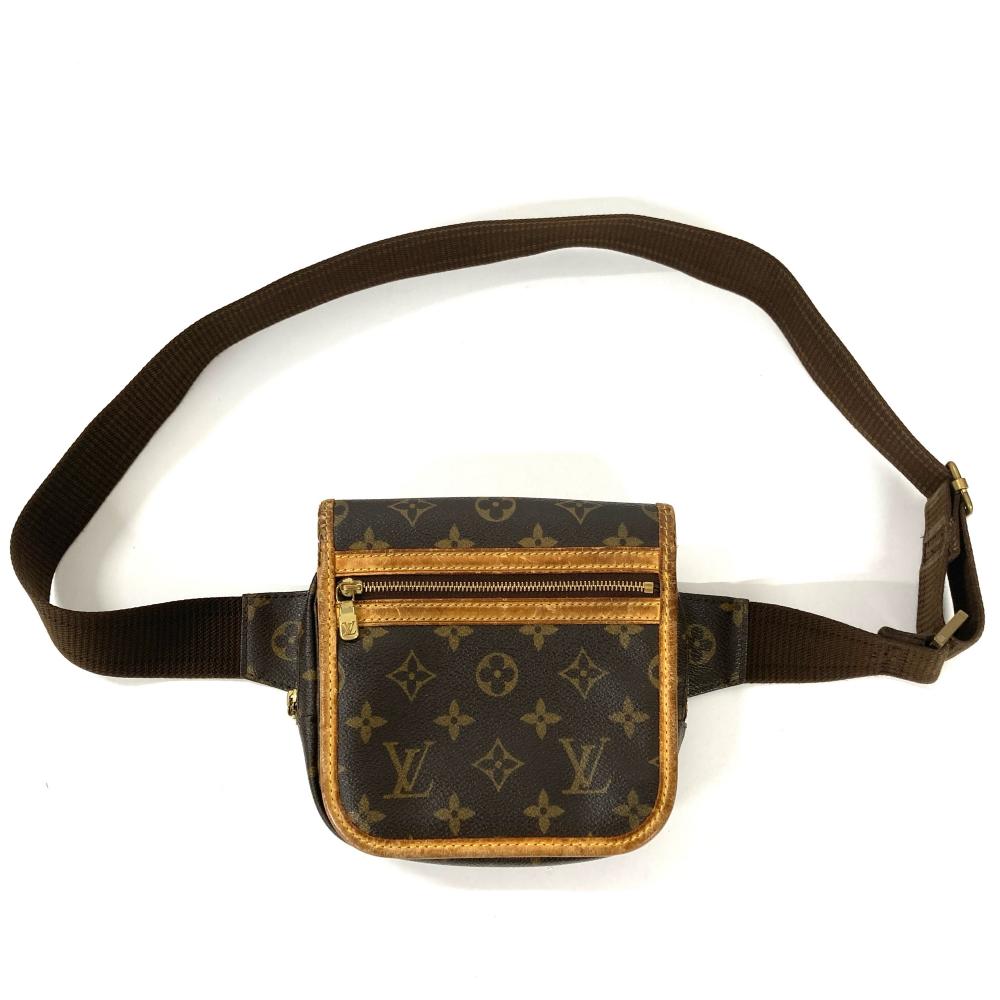 ルイヴィトン LOUIS VUITTON ボスフォール 上半身御徒面子 モノグラム 帆布 M40108 赤銅色 SP1016【中古】