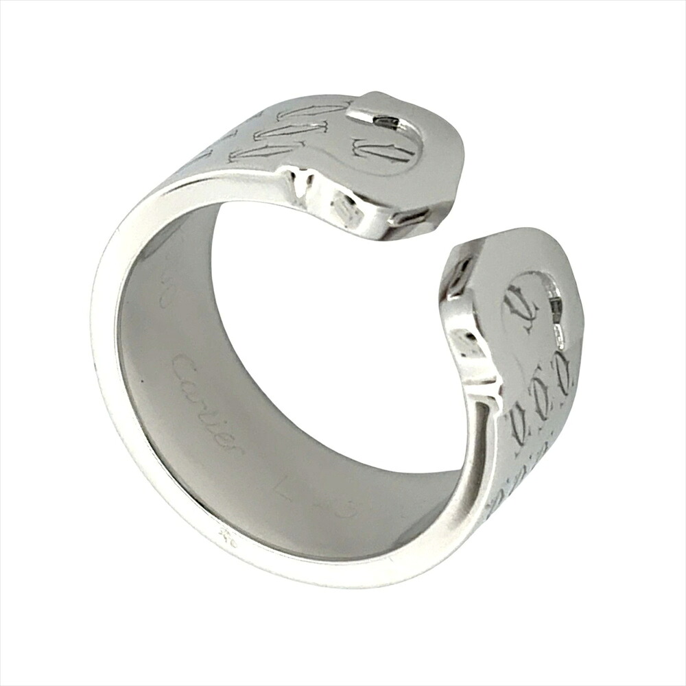 カルティエ Cartier C2  輪っか 指環 #49 K18WG 11.2g 2000年 Xmas押さえる ユニ一発やる【中古】
