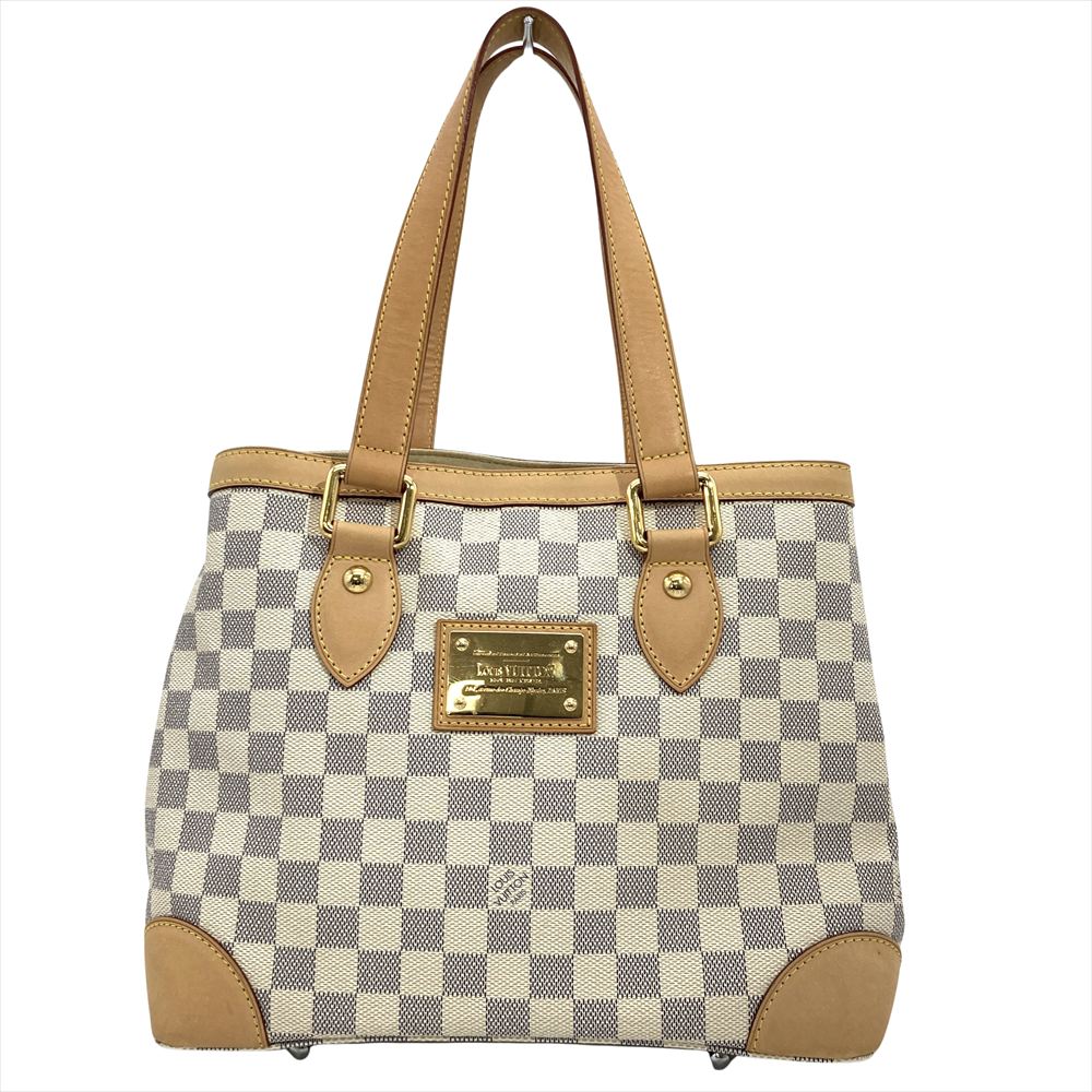 ルイヴィトン LOUIS VUITTON ハムステッドMM トートバッグ ダミエ アズール N51206 白いこと ゴールド金具 MI4057 ハンドバック ユニ一発やる【中古】