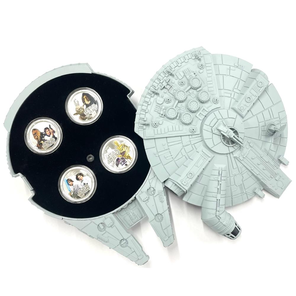 2011 ニウエ スターウォーズ ファインシルバーコインセット 純銀 31.1g 1oz 貨幣 ミレニアムファルコン ケース付【中古】|ゴールドプラザ店
