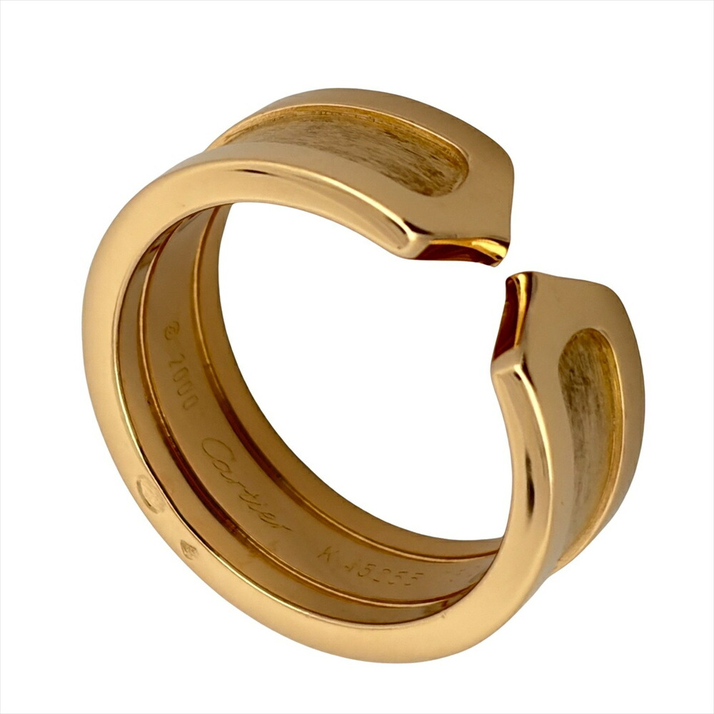 カルティエ Cartier C2 輪っか 指環 #50 K18YG 7.4g 黄色ゴールド ユニ一発やる【中古】