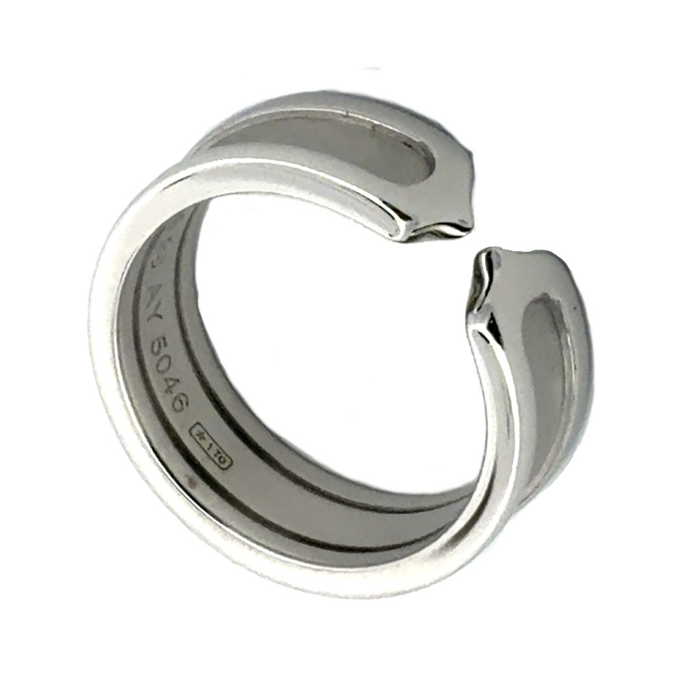 カルティエ Cartier C2 リング 指輪 #48 K18WG 6.5g ホワイトゴールド ユニセックス【中古】