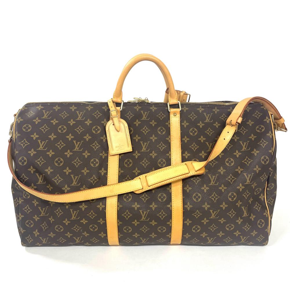 ルイヴィトン LOUIS VUITTON キーポル 60 ボストンバッグ モノグラム 帆布 なめし革 M41412 赤銅色 ゴールド金具【中古】