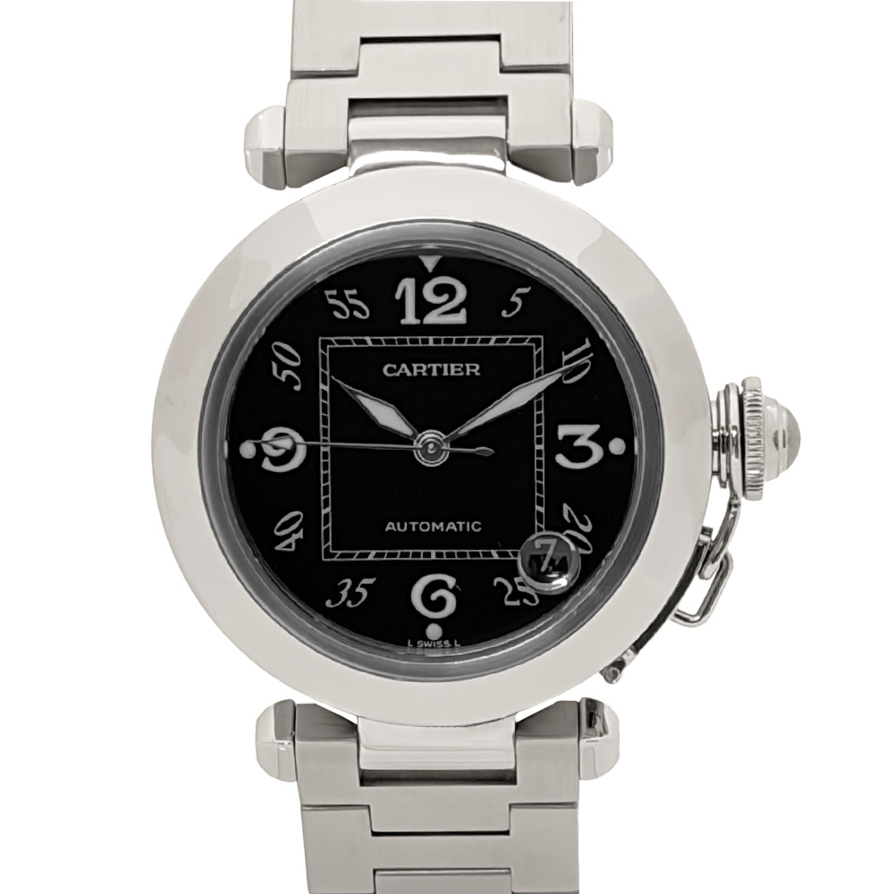 カルティエ Cartier 2324(W31043M7) パシャC ウオッチ 自動小銃巻 黒いこと文字記号盤 SS ボーイズ【中古】