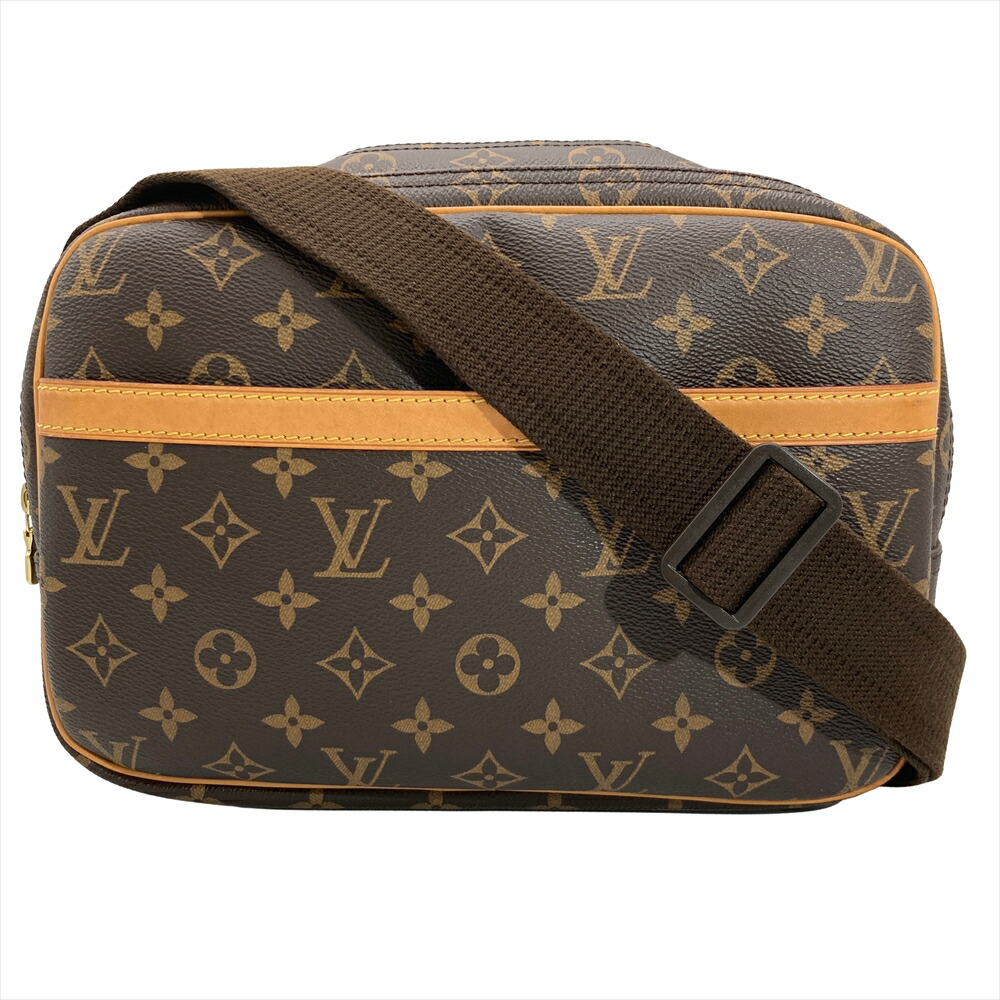 ルイヴィトン LOUIS VUITTON 通信員PM ショルダーバッグ モノグラム 帆布 M45254 赤銅色 ゴールド金具 RI4185 ユニ一発やる【中古】