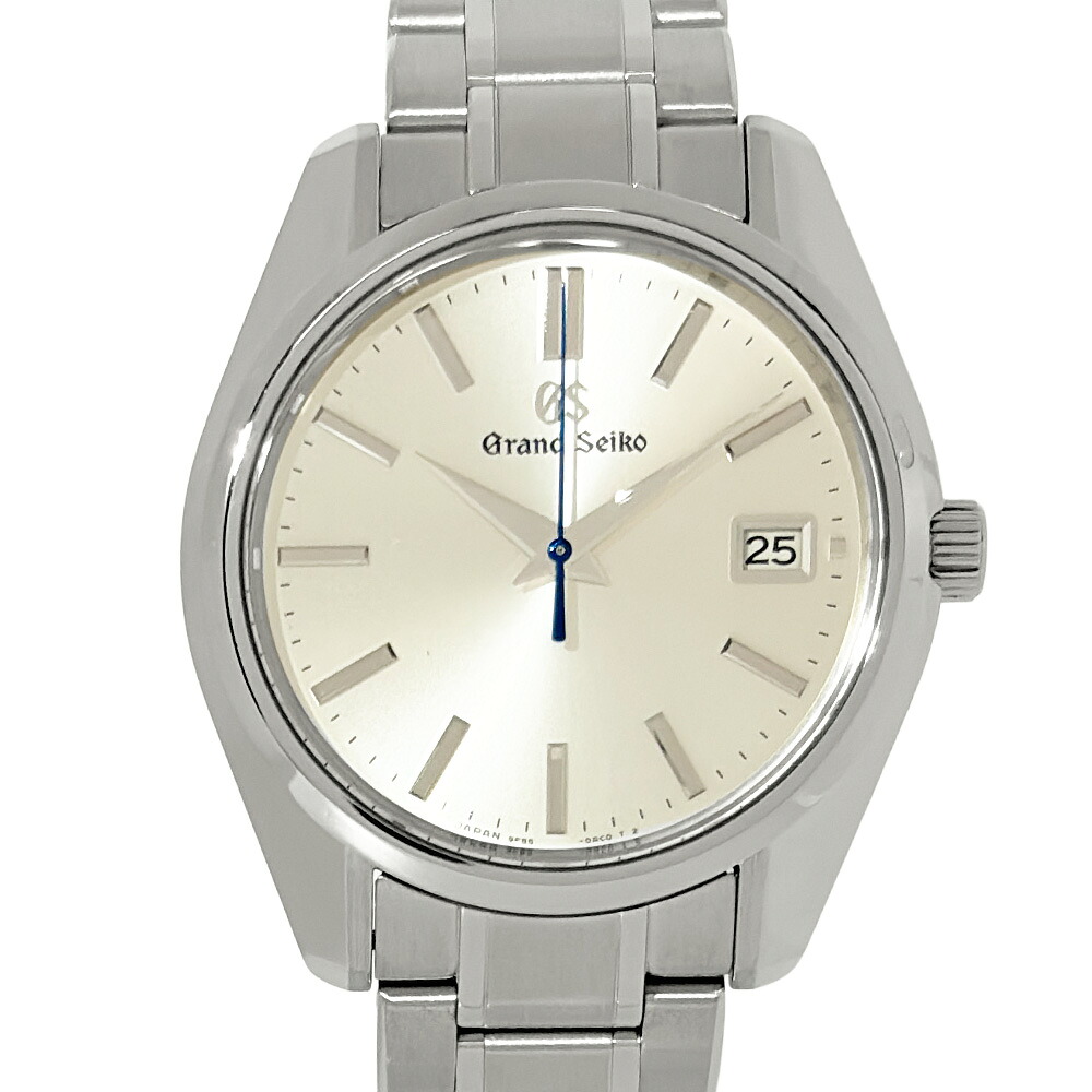 地べたセイコー Grand Seiko SBGP001 9F85-0AD0 ヘリテージ 寄せあわせ ウォッチ 石英 しろがね色文字記号盤 SS メンズ【中古】